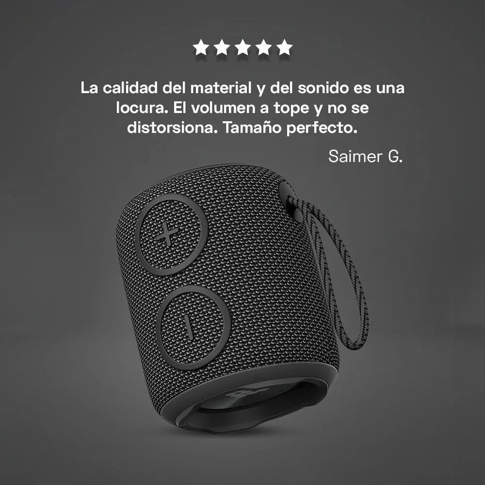 Parlante Power Go Bocina Portátil Cubitt Bluetooth Negro