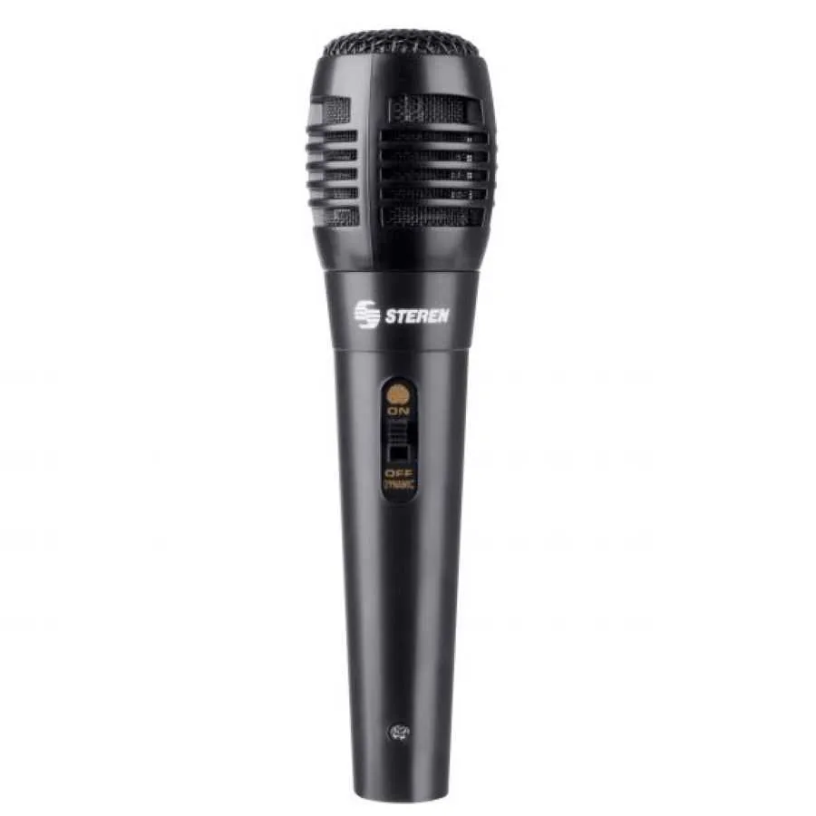 Micrófono Dinámico Unidireccional Xlr Steren Mic-110 Negro