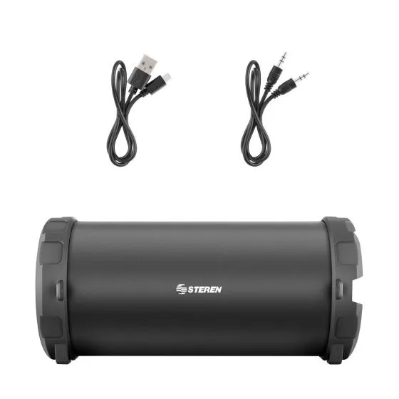 Parlante Bluetooth Mini Bazooka Con Usb Sd Steren Negro