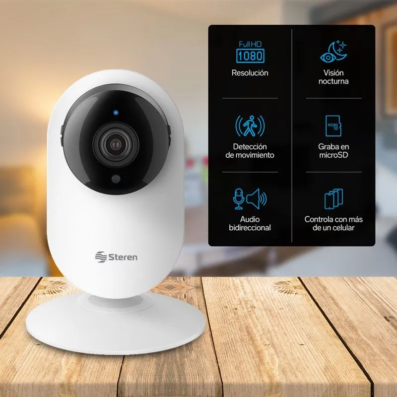 Cámara De Seguridad Steren Cctv-204 Smart Home 2mp Visión Nocturna Blanco