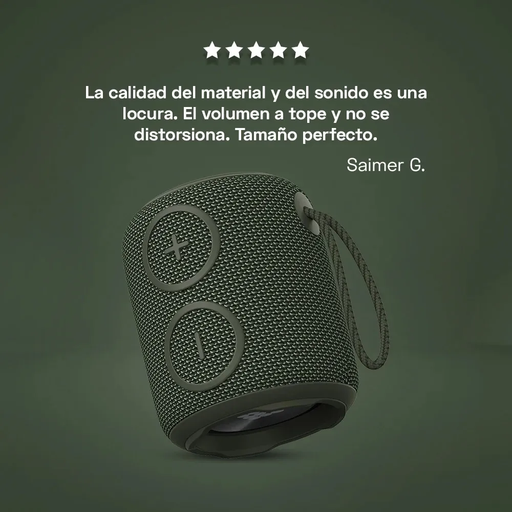 Parlante Power Go Bocina Portátil Cubitt Bluetooth Verde