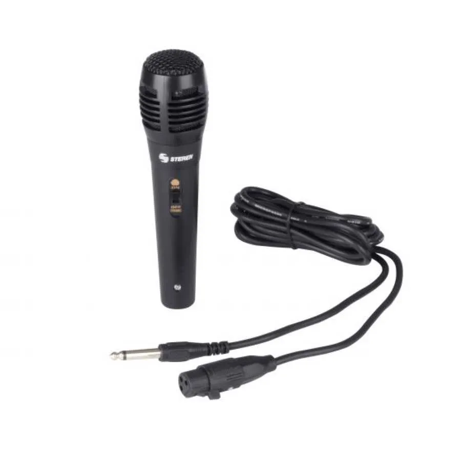 Micrófono Dinámico Unidireccional Xlr Steren Mic-110 Negro