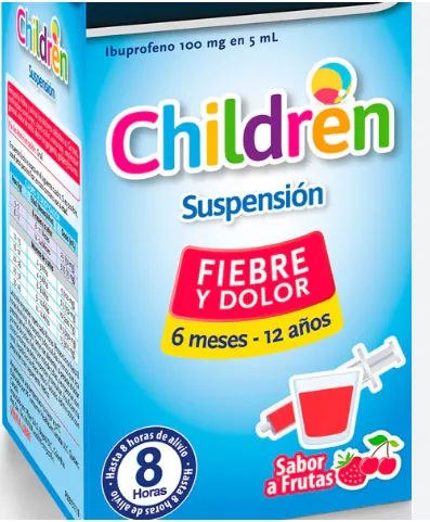 Advil Children Suspensión Fiebre Dolor Niños De  6Mese -12 Años Sabor A Frutas Jarabe 60Ml Pfizer