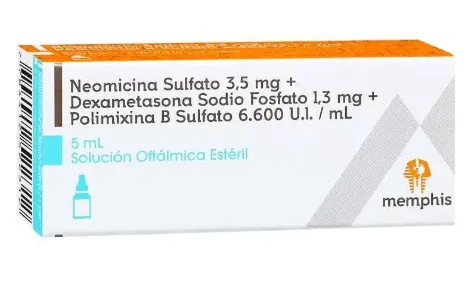 Neomicina Sulfato 3.5Mg+ Dexametasona Sódico Fosfato 1.3Mg+ Polimixina B Sulfato 6600Ul Solución Oftálmica Memphis