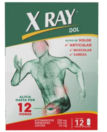 X Ray Dol Tabletas - Sobre Cont. 12 tabletas 