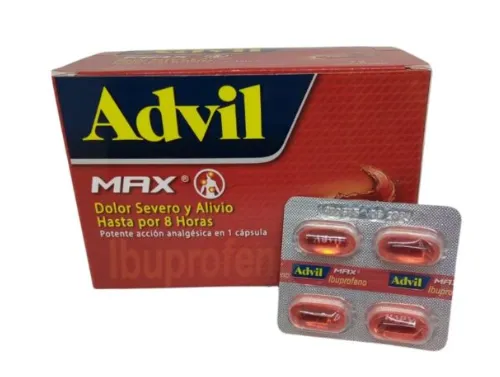 Advil Max Capsulas - Sobre Cont. 4 Capsulas Liquidas 