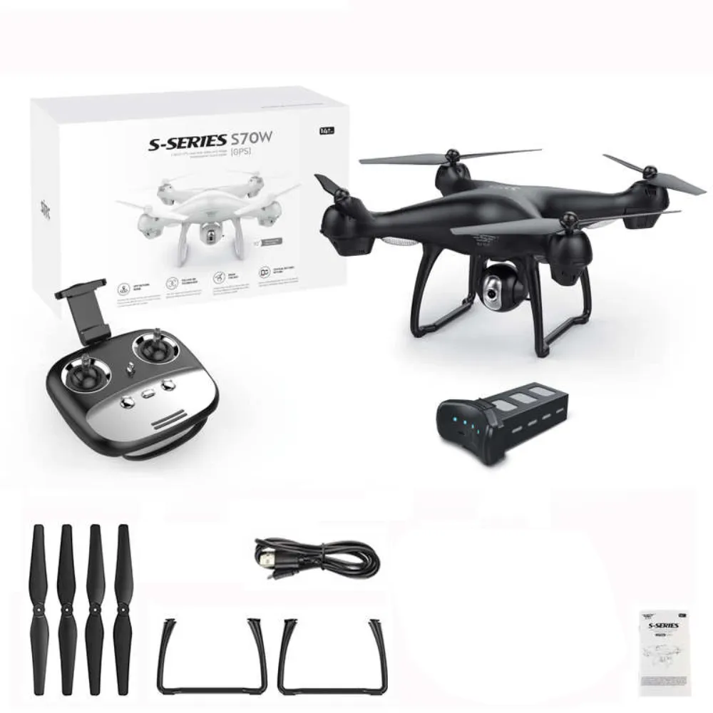 Drone Profesional Sjrc S70w 1080p Gps Sígueme Auto Retorno