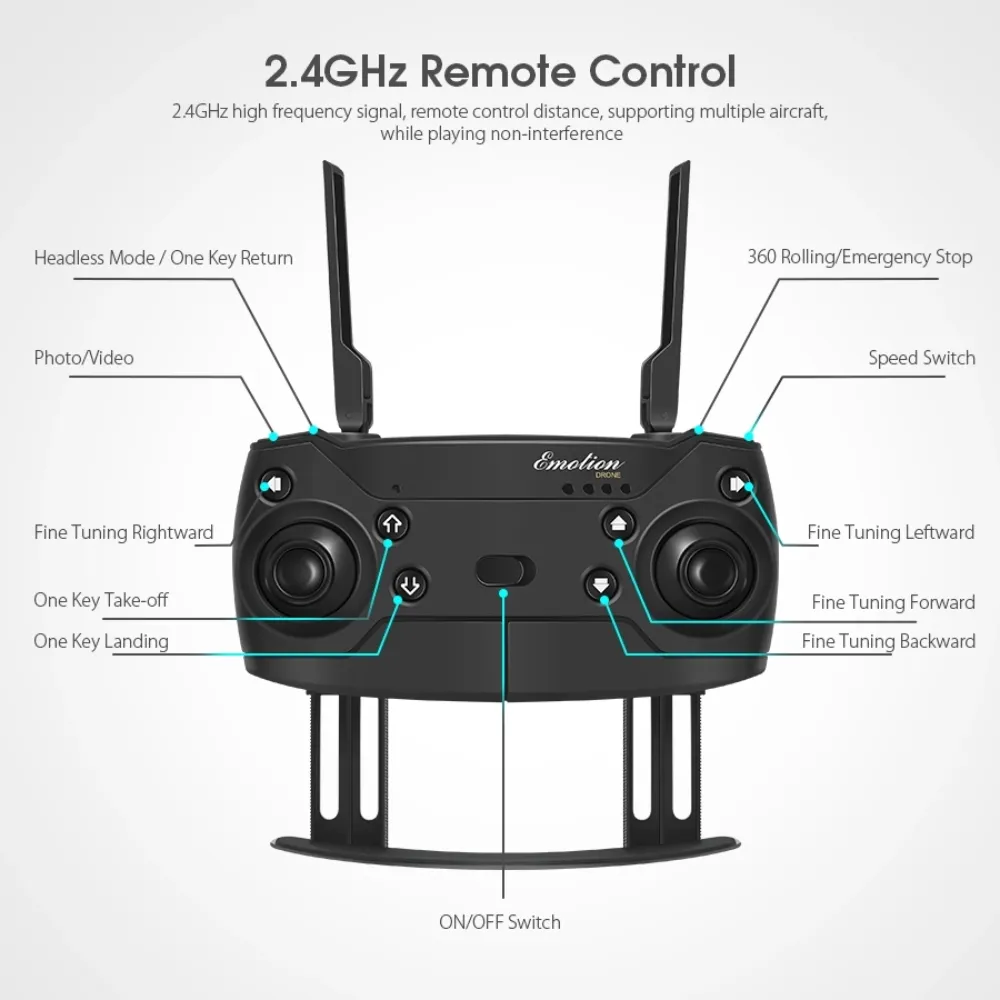 Drone Wifi Cámara Hd Estabilizador De Vuelo 2.4ghz E88