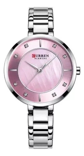 Reloj  Curren C9051 Para Mujer Plateado