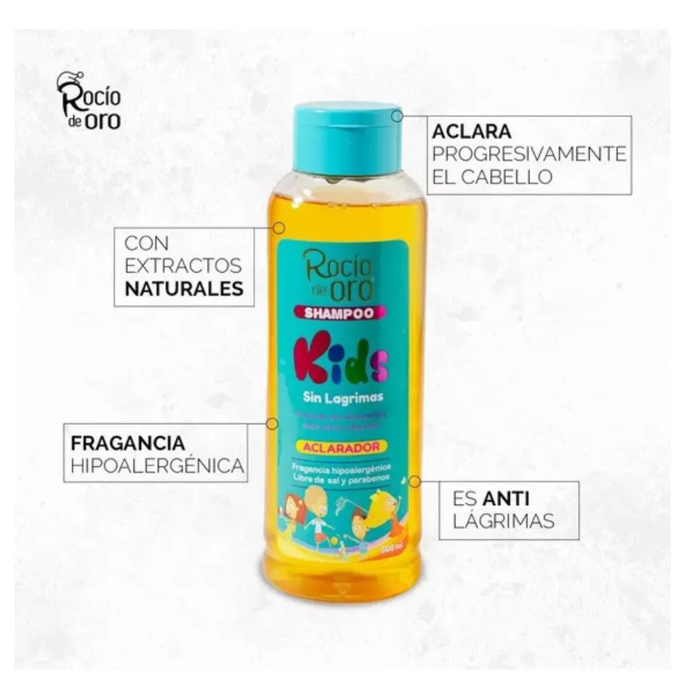 Shampoo Rocio De Oro  Kids Aclarador 1000ml RO10