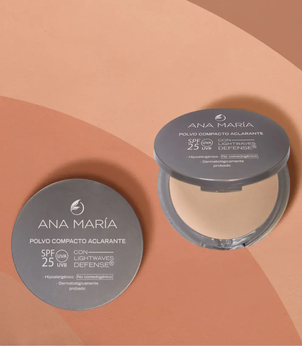 Ana Maria Polvo Facial Compacto Aclarante  Y Humectante Canela 15g