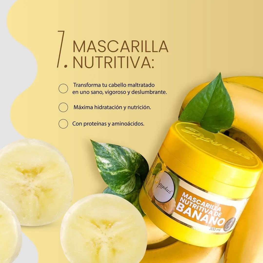 Mascarilla Capilar De Banano 300ml Anyeluz 