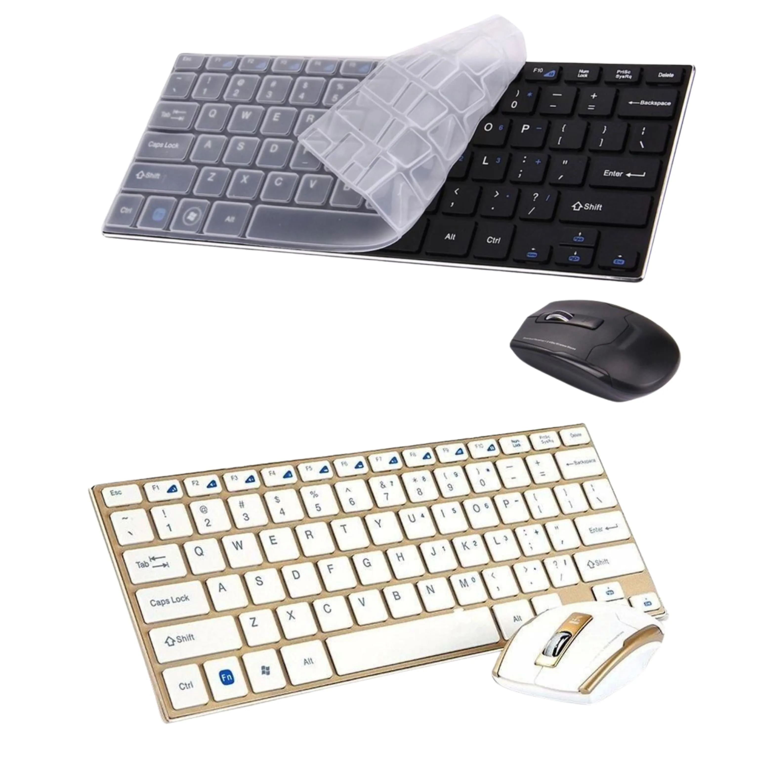 Combo Teclado Y Mouse Inalambrico De Lujo Sin Numerico Hk-3910