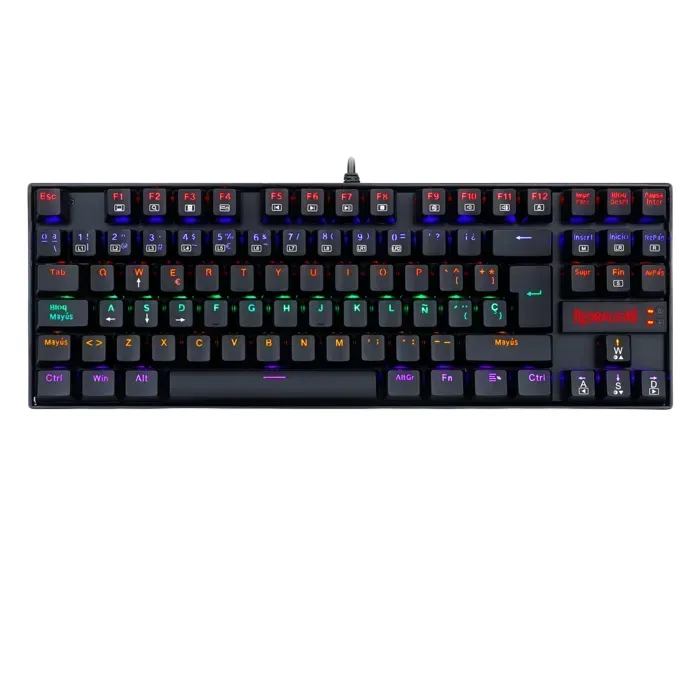 Teclado Redragon Kumara K552-Kr-Sp Black Spanish Rainbow