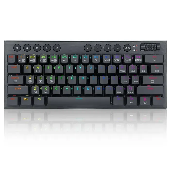 Teclado Gamer Redragon K632 Horus Switch Rojo (Negro) Conexión Alambrico