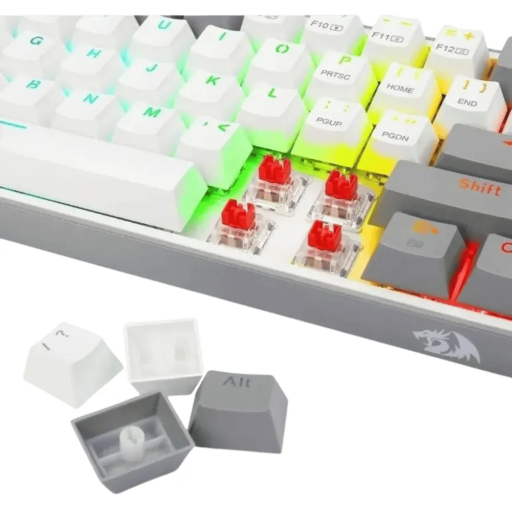 Teclado Gamer Redragon Fizz Pro K616-Rgb Color Gris-Blanco