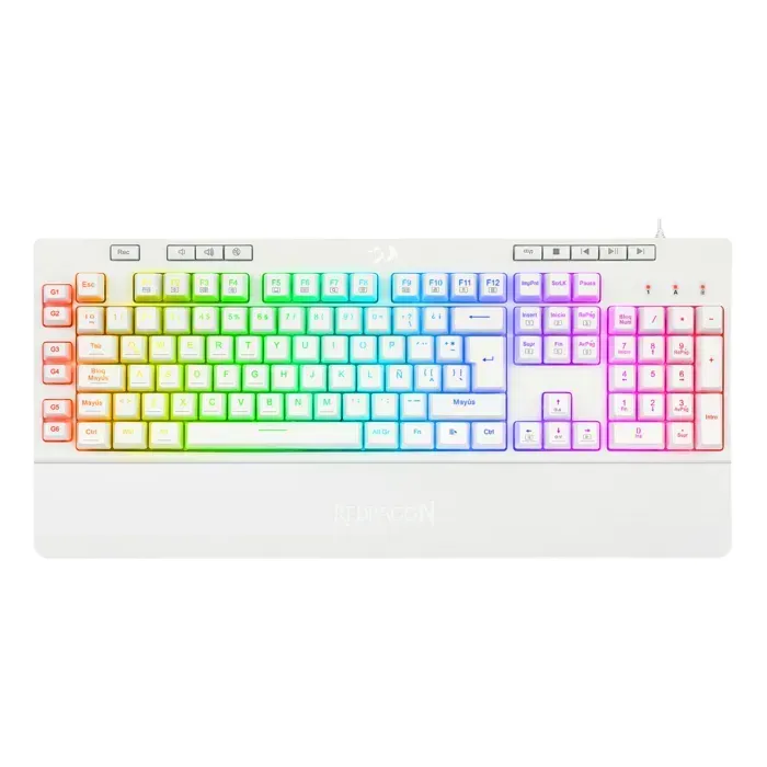 Teclado Redragon Shiva White K512w-Rgb, Membrana Keyboard