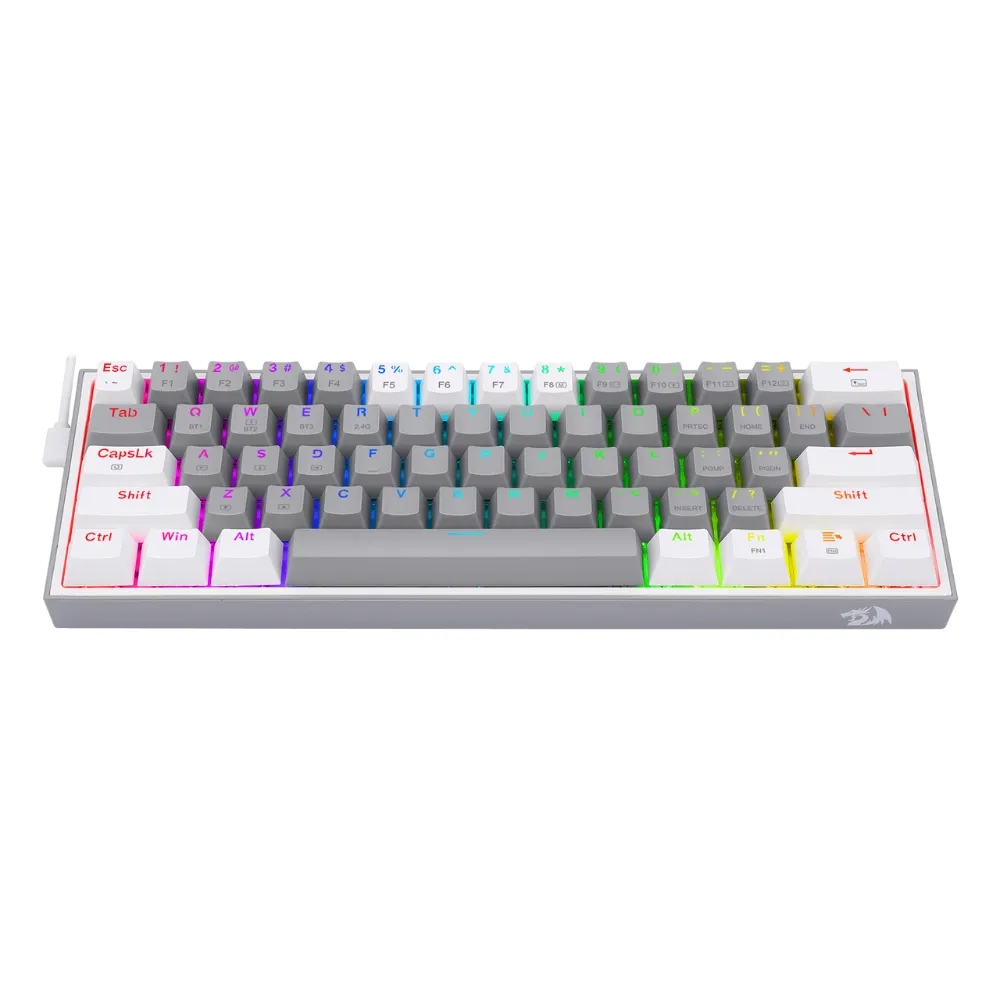 Teclado Gamer Redragon Fizz Pro K616-Rgb Color Gris-Blanco