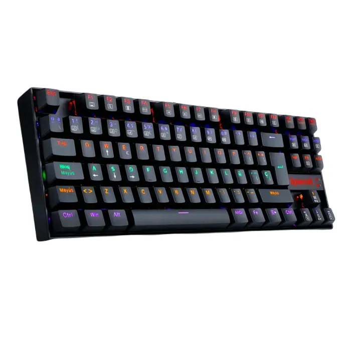 Teclado Redragon Kumara K552-Kr-Sp Black Spanish Rainbow