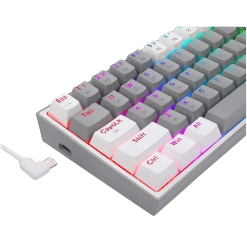 Teclado Gamer Redragon Fizz Pro K616-Rgb Color Gris-Blanco