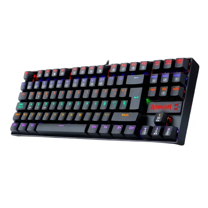 Teclado Redragon Kumara K552-Kr-Sp Black Spanish Rainbow