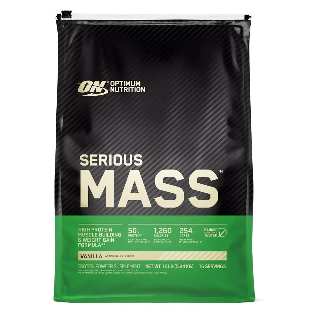 Serious Mass Vainilla 12 Libras - Proteína 