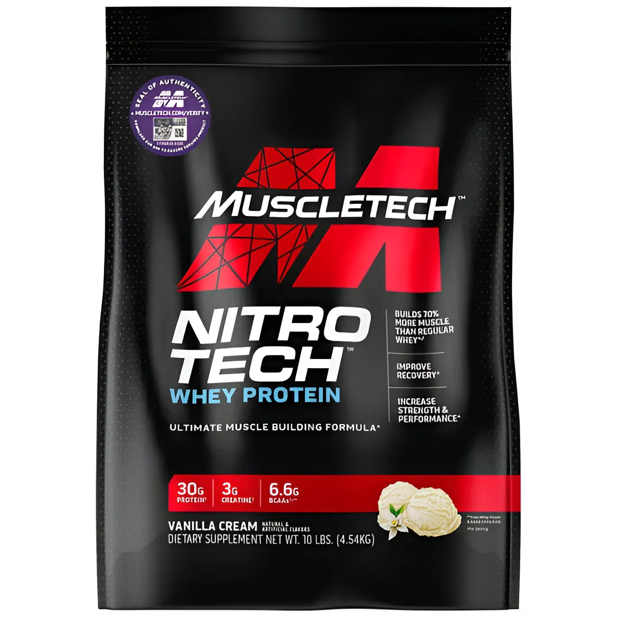 Nitro Tech Whey Proteín 10 Libras - Proteína