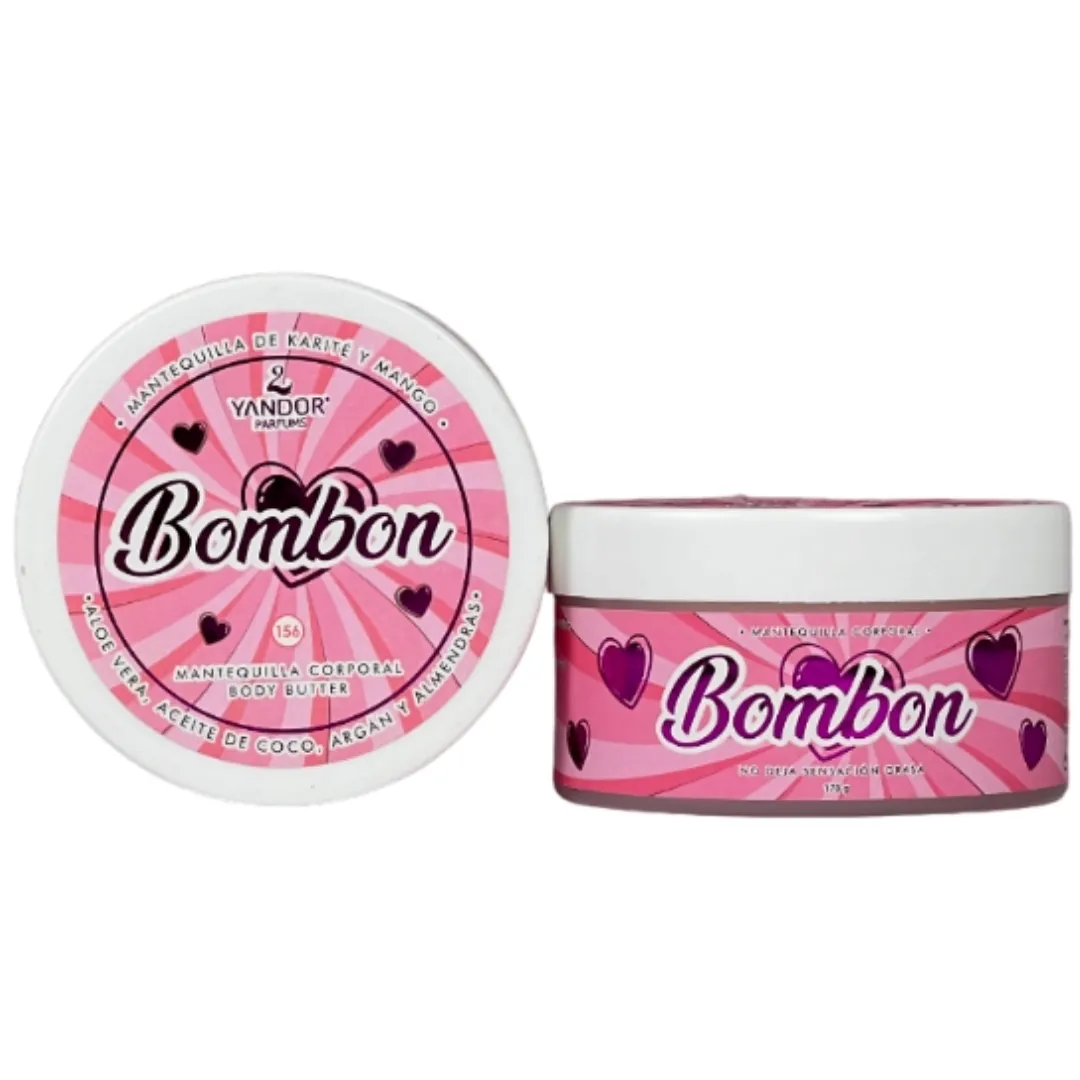 Mantequilla Corporal  Bombon  Con Aloe Vera, Aceite de coco, Argán y Almendras (170 gr)