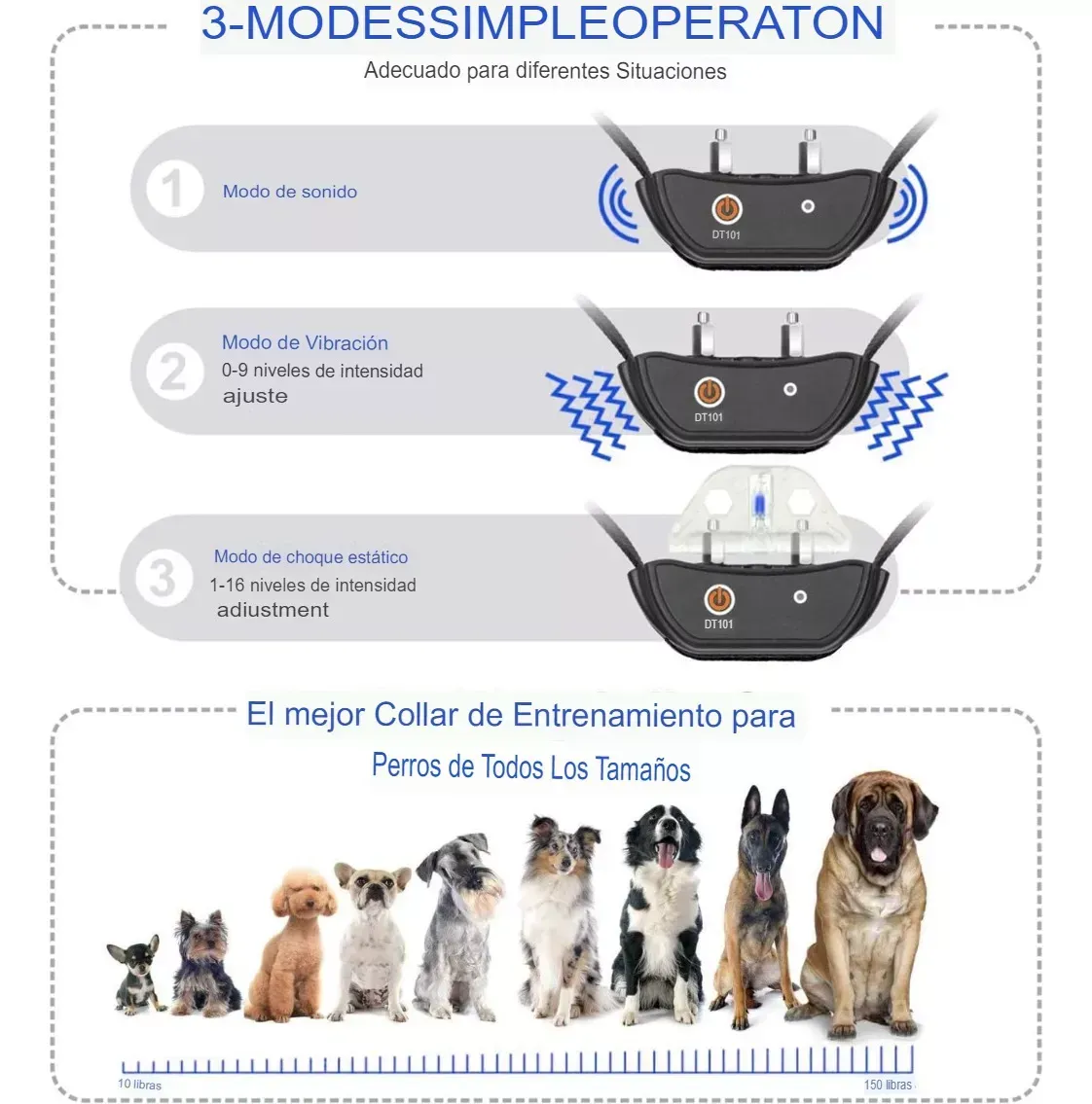 Collar de Entrenamiento Para Perros con Control Remoto