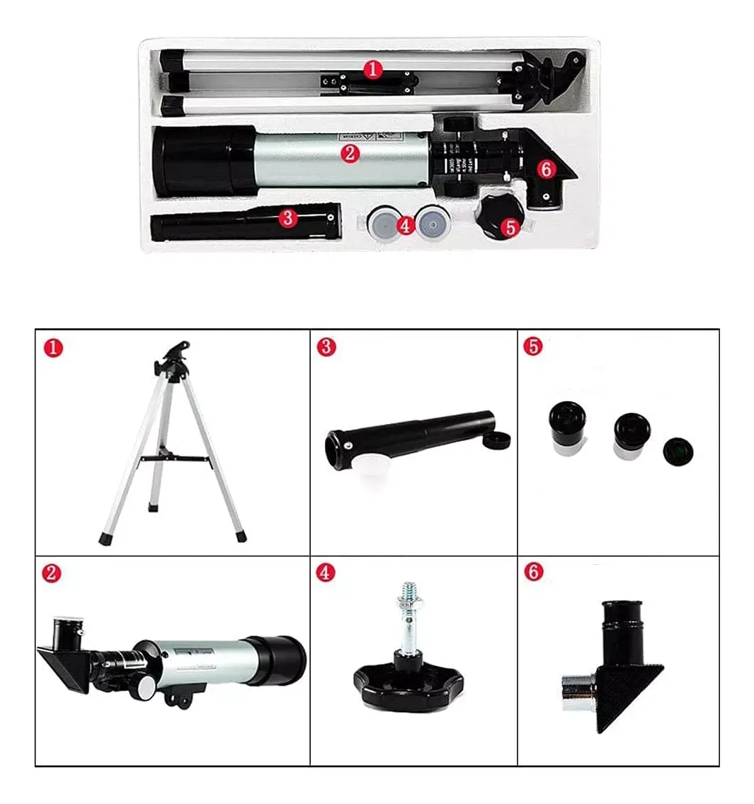 Telescopio Astronómico F360/50 Para Niños