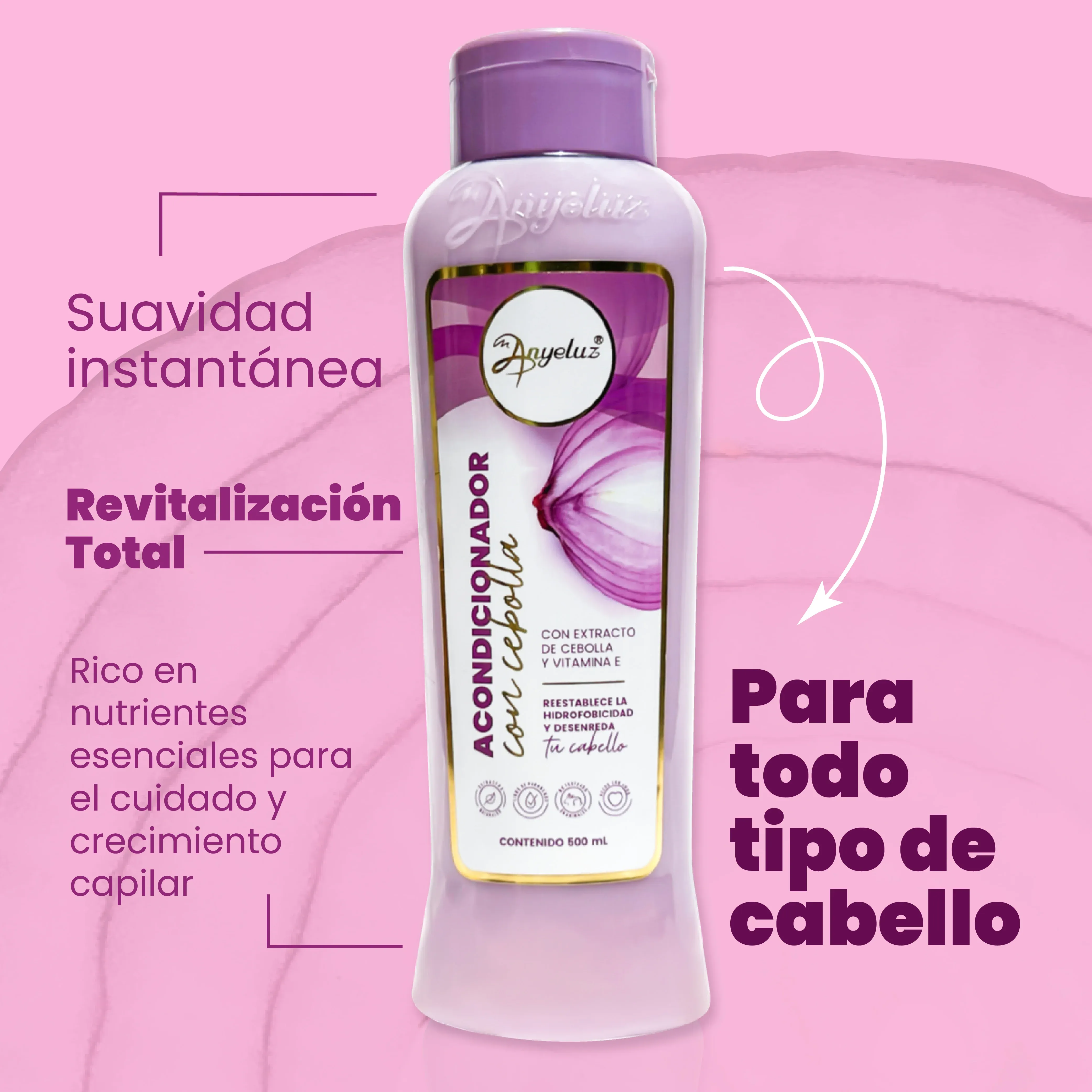 Acondicionador De Cebolla Anyeluz X500 Ml