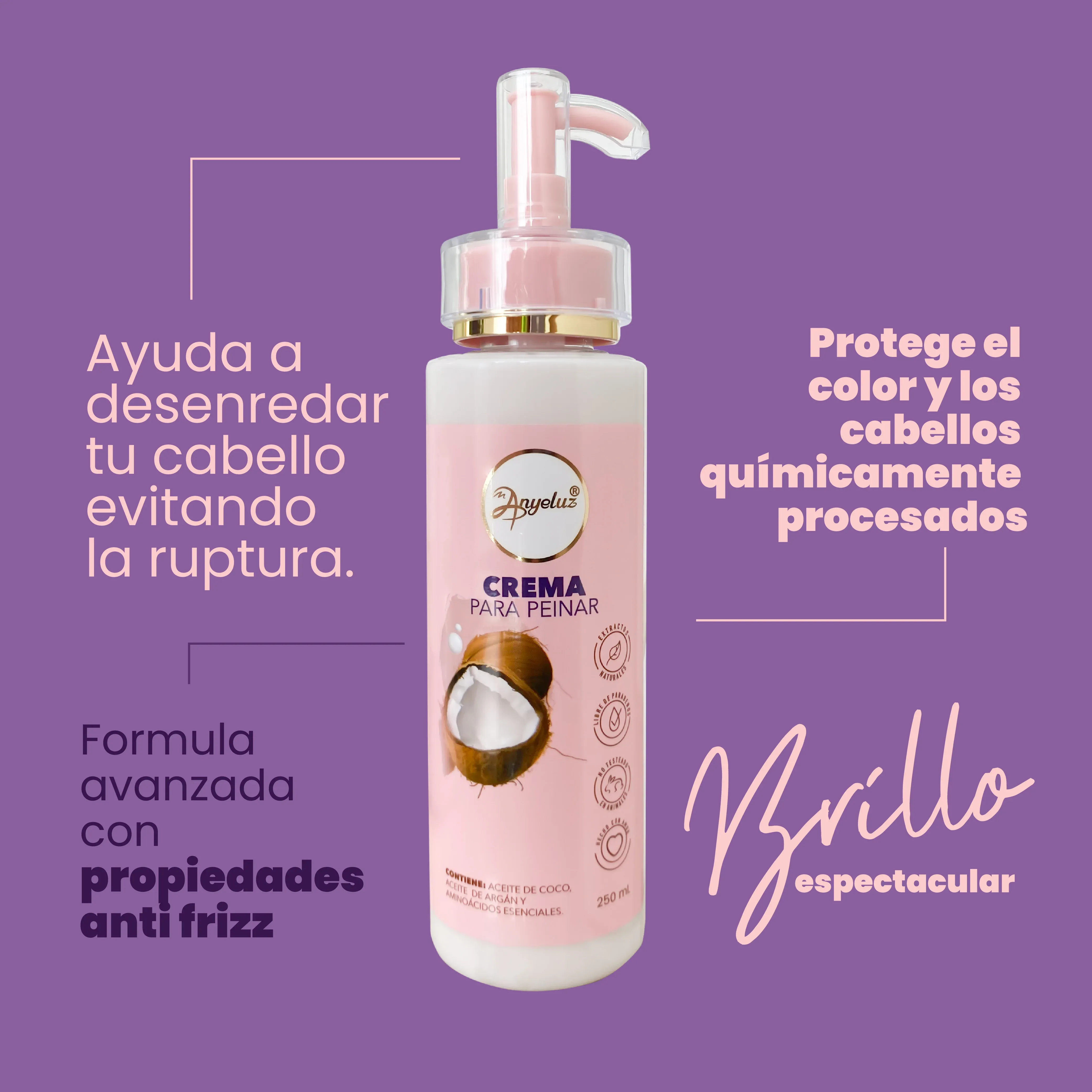 Crema Para Peinar Anyeluz X250 Ml