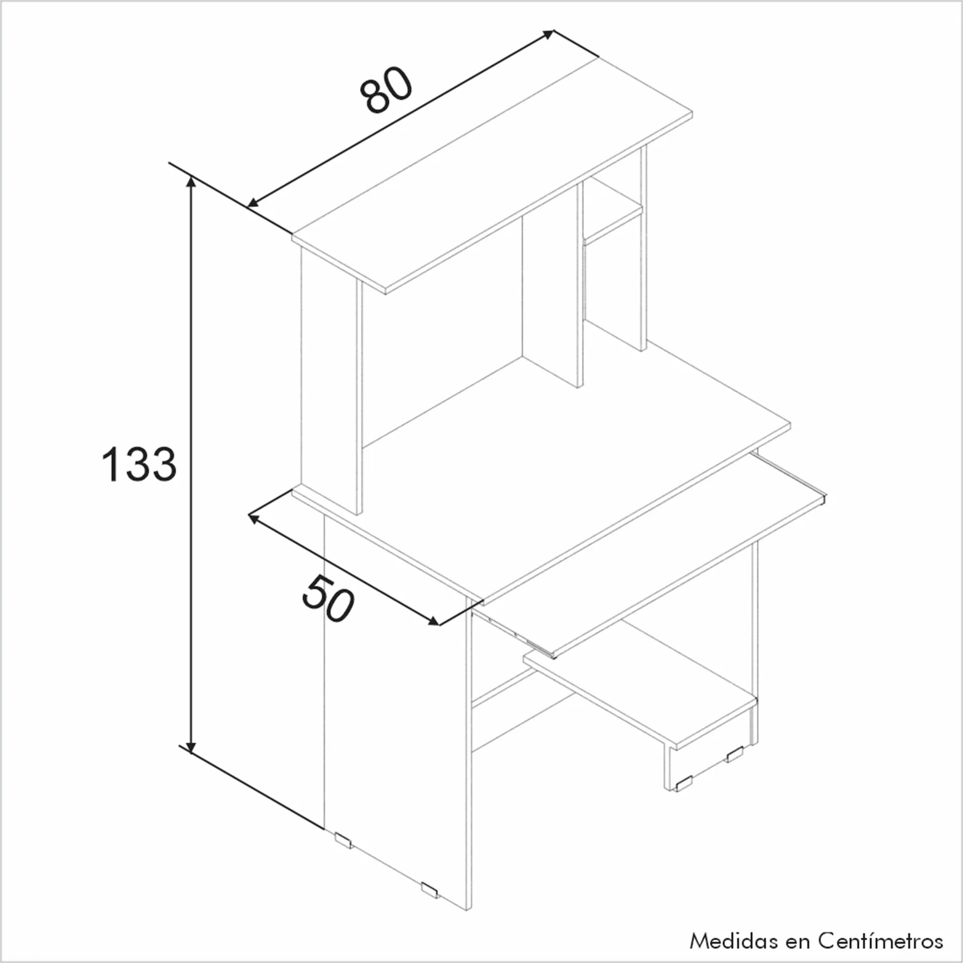 Escritorio Senma Caramelo 80 x 133 x 40