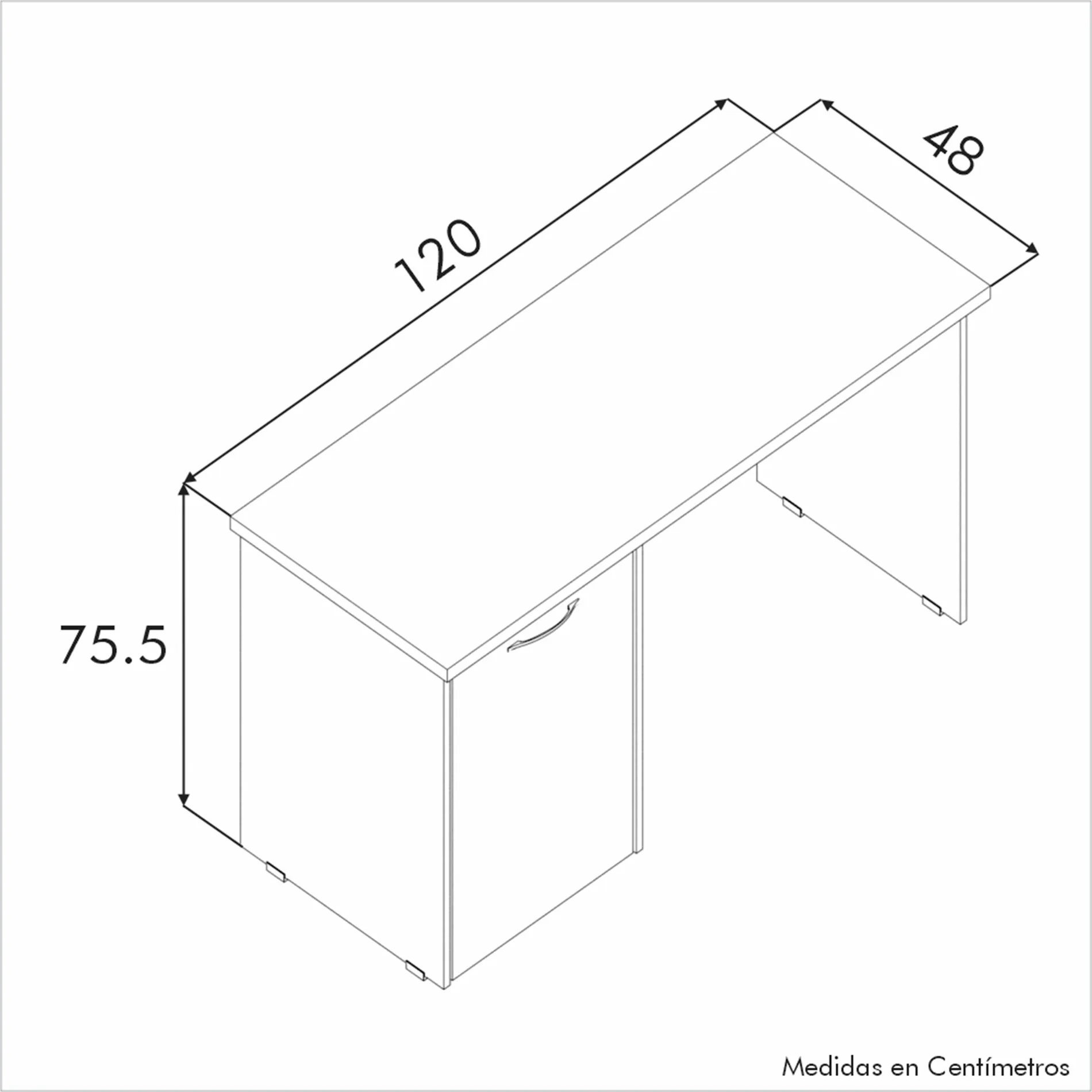 Escritorio Nami Cafe 120 x 75.5 x 48