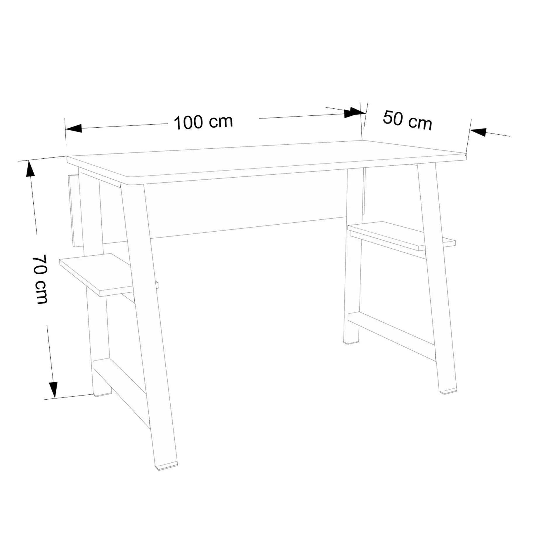 Escritorio Mini Cafe Claro 110 x 69.8 x 54