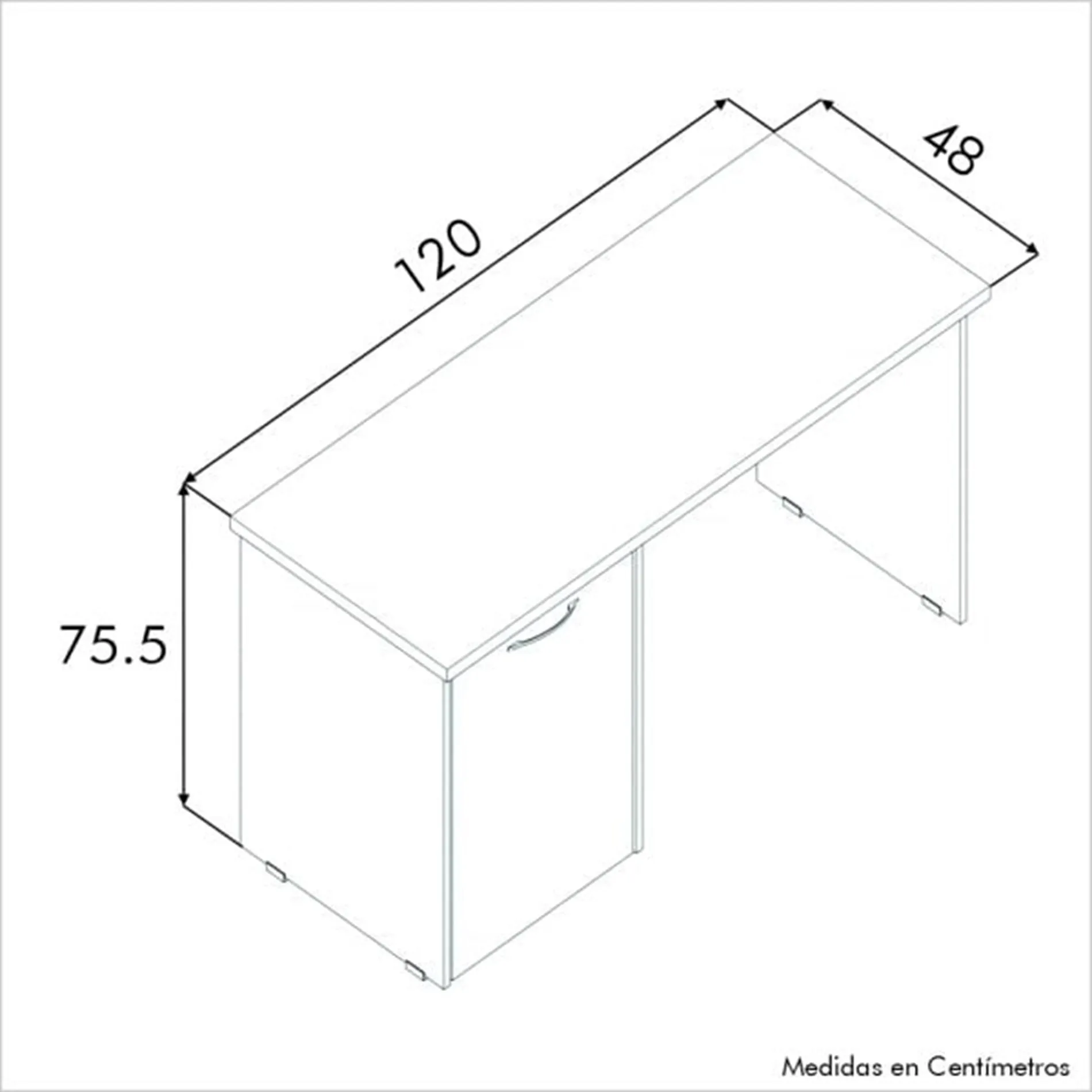 Escritorio Nami Caramelo 120 x 75.5 x 48