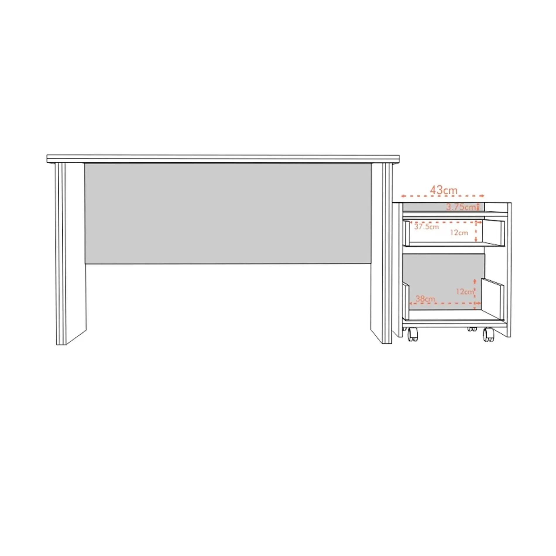 Escritorio Joven Cafe 135 x 79 x 48