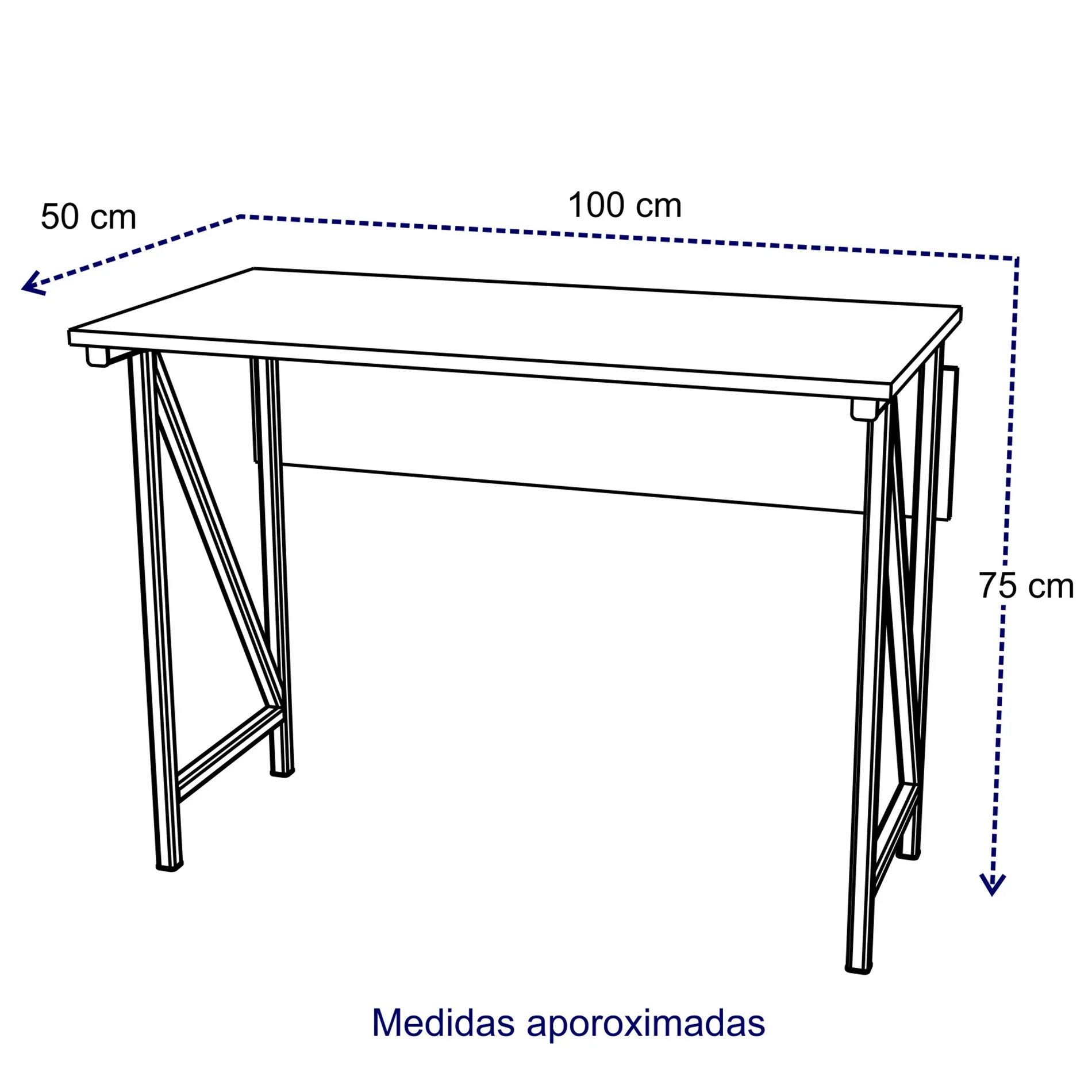 Escritorio Mirey Cafe 100 x 75 x 50