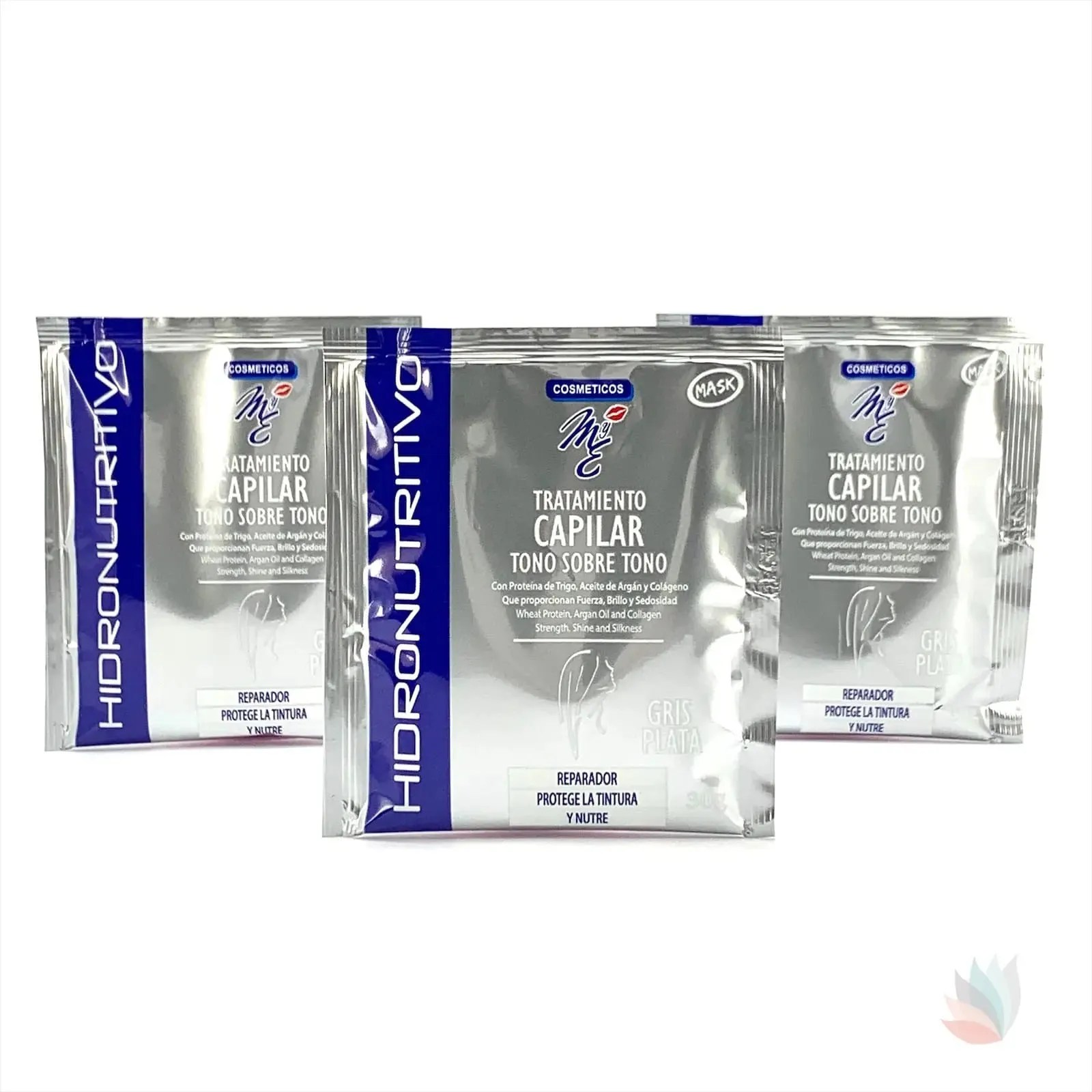 Tratamiento Capilar Tono Sobre tono Gris Plata Sachet 30g MyE 1Uni