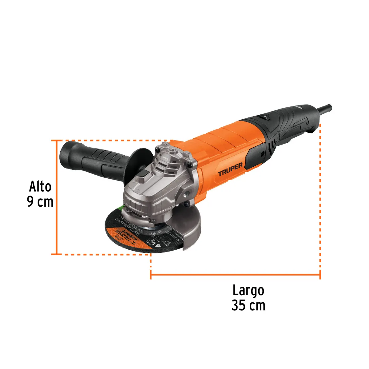 Pulidora Angular 4-1/2" Profesional, 1100W, Truper