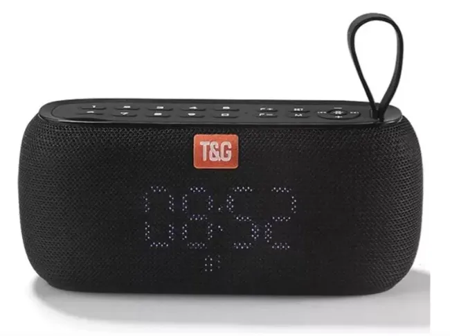 Parlante TG-177 Bluetooth Con Reloj Digital 