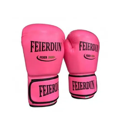 Guantes De Boxeo Feierdun 12 Onzas Para Entrenamiento Rosado