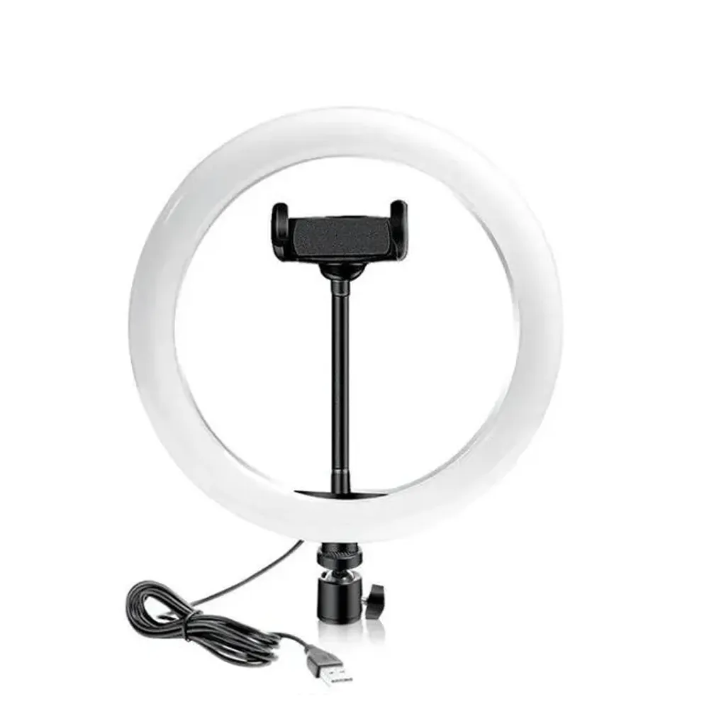 Aro Luz RGB Led MJ26 Celular 26cm Selfie Tiktok Soporte 160cm Video