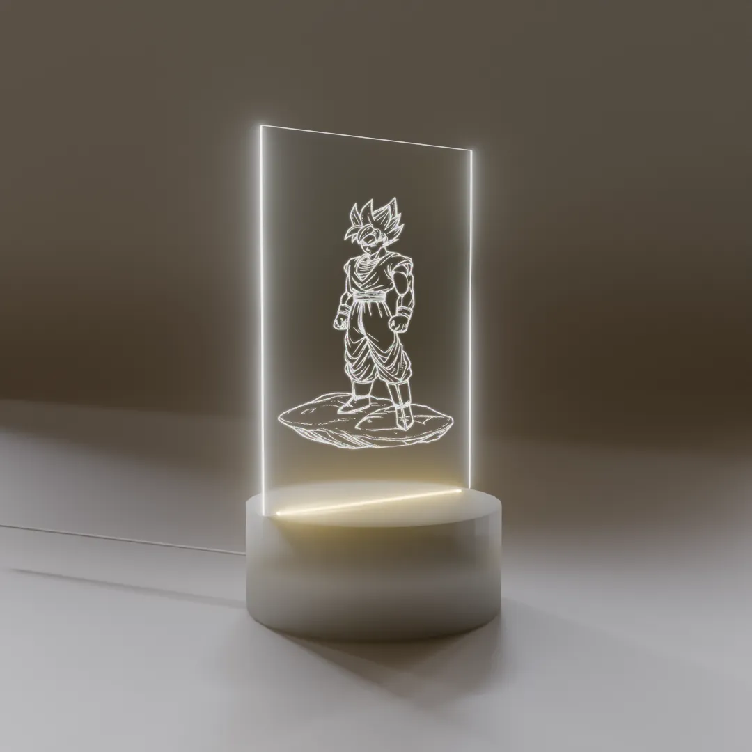 Lámpara Base Led Goku Dragon Ball Z V-1