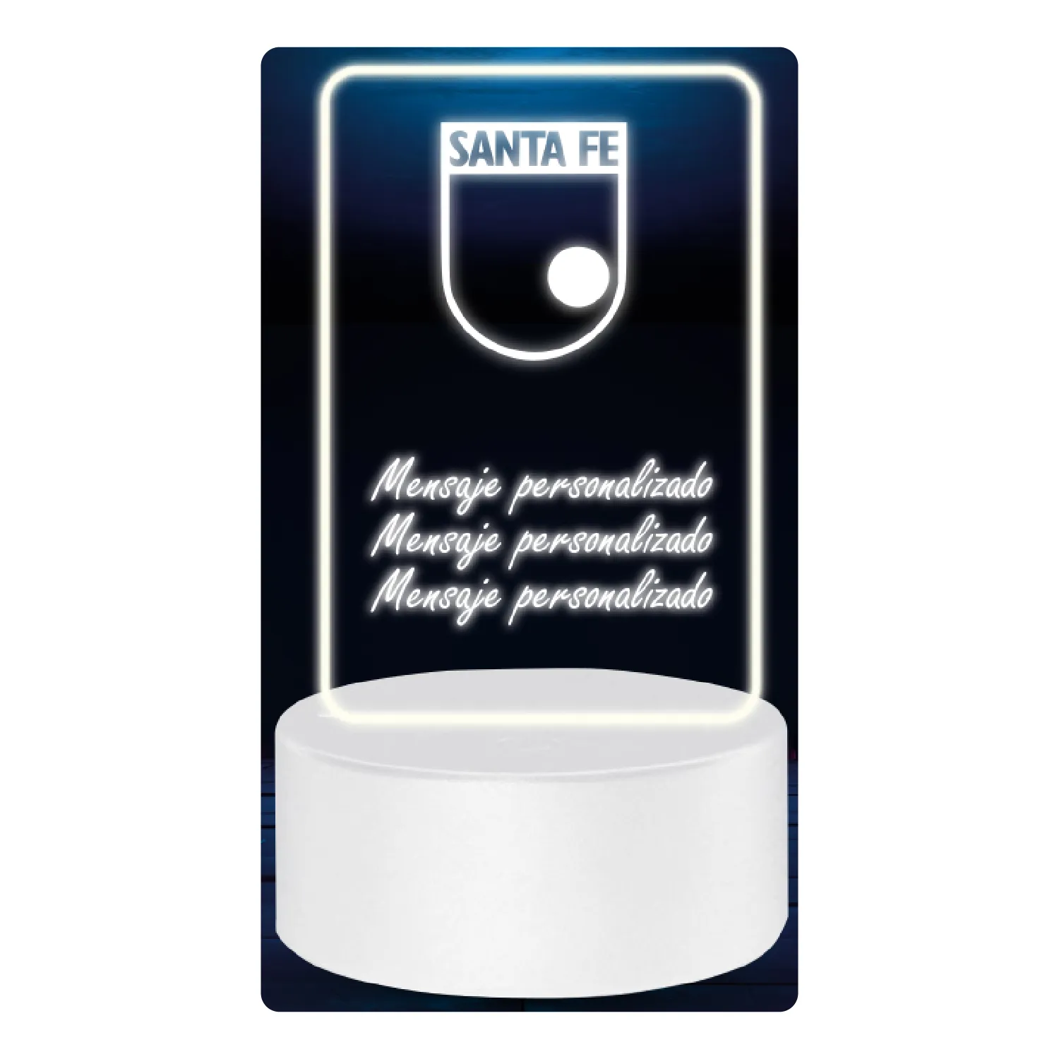 Lámpara Base Led Personalizable Escudo Independiente Santafe