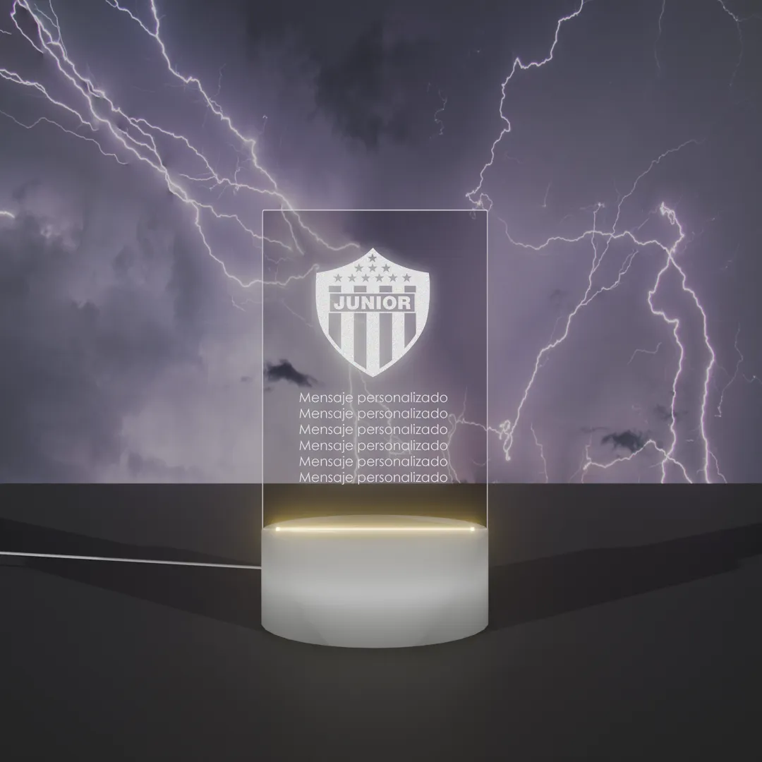 Lámpara Base Led Personalizable Escudo Junior Fc