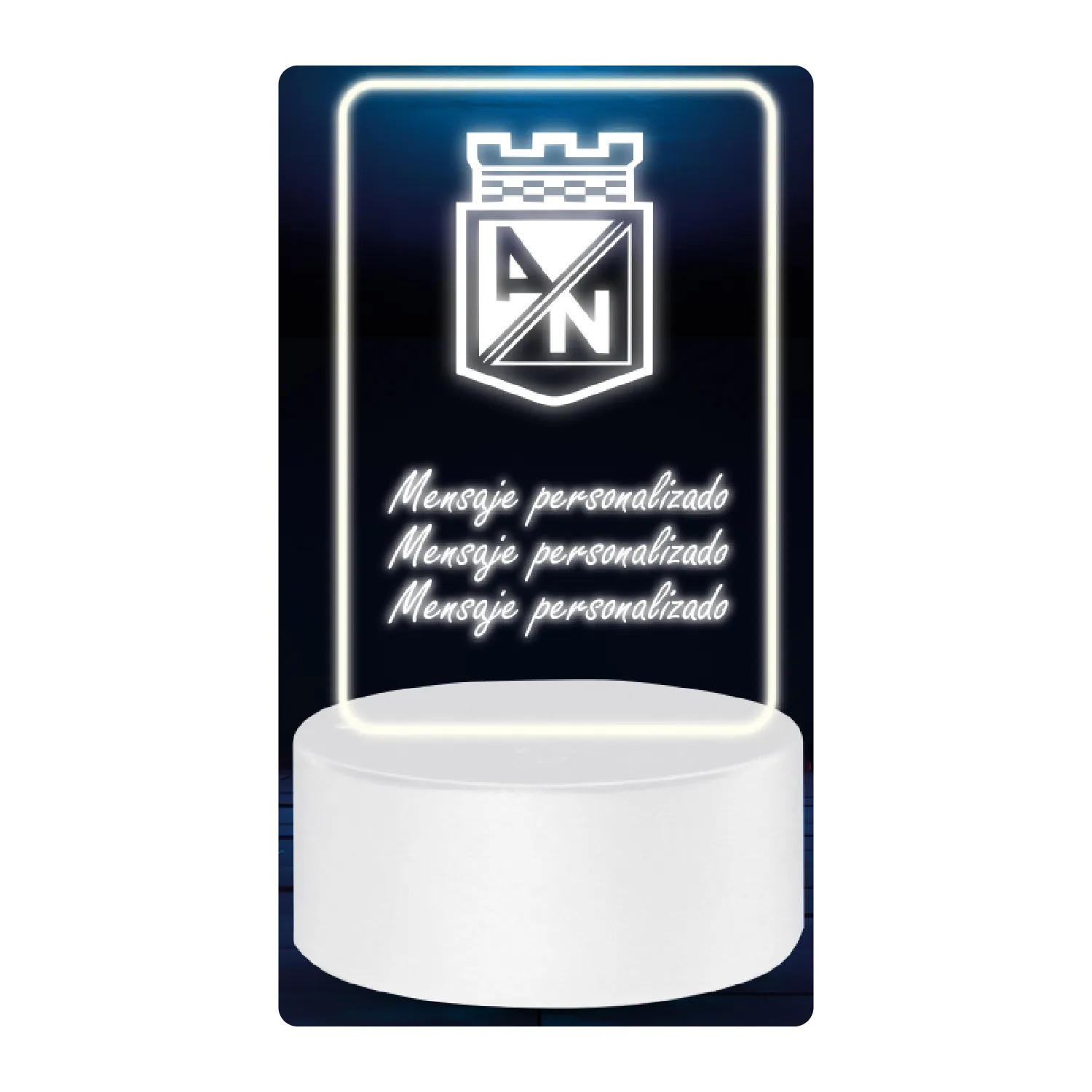 Lámpara Base Led Personalizable Escudo Atletico Nacional