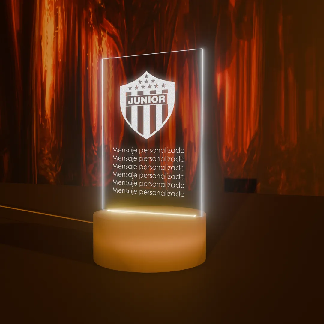 Lámpara Base Led Personalizable Escudo Junior Fc