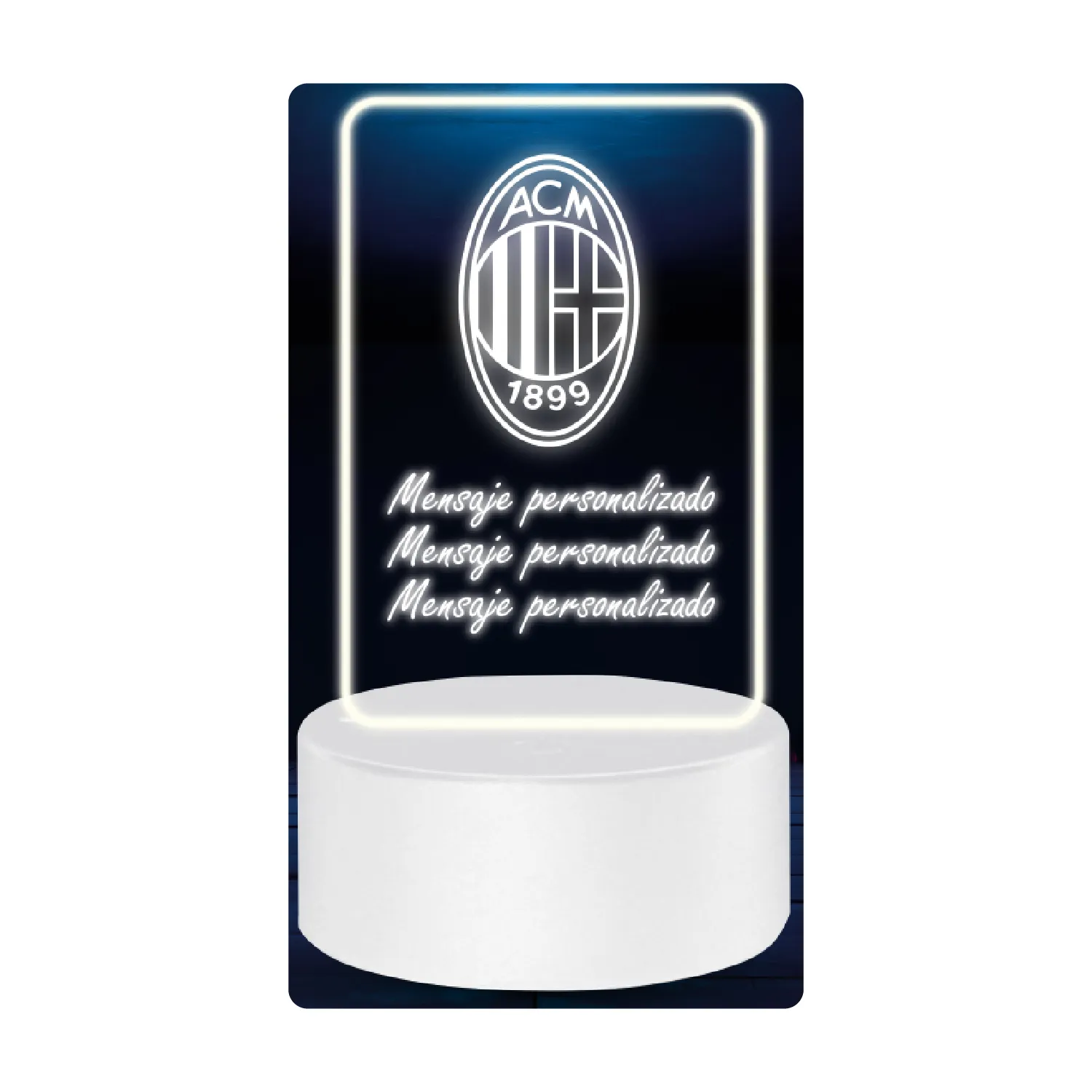 Lámpara Base Led Personalizable Escudo AC Milan