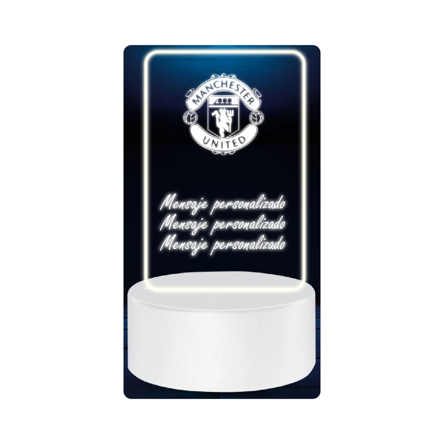 Lámpara Base Led Personalizable Escudo Manchester United